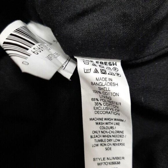 JOE FRESH | Cotton Canvas Utility Shacket Full-Zip Jacket Black Sz M - Picture 11 of 11